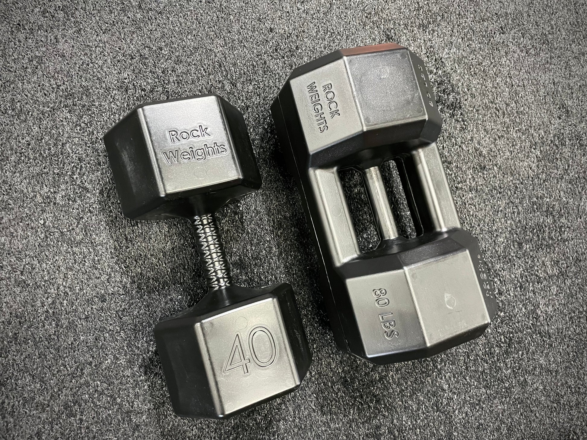 Dumbbell Mold 40 60 or 80 lbs Rock Weights